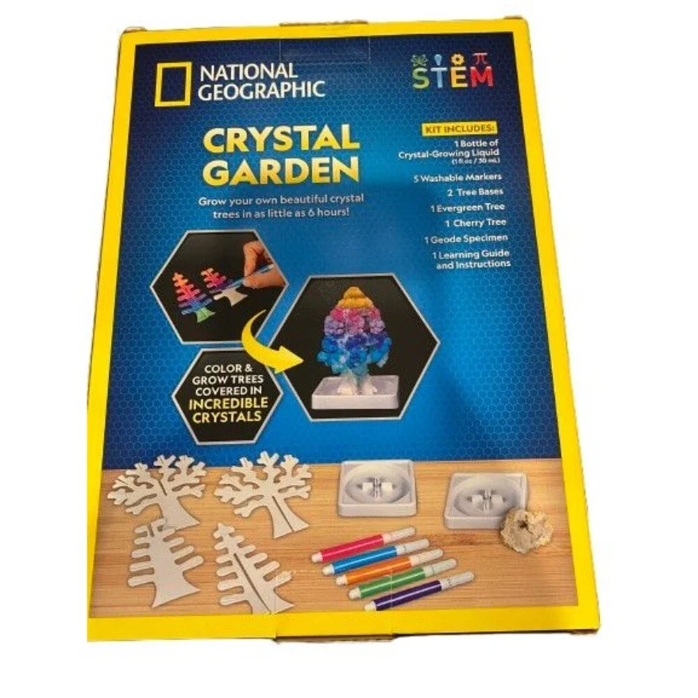 NEW  - National Geographic - STEM - Crystal Garden Crystal Growing Kit NEW